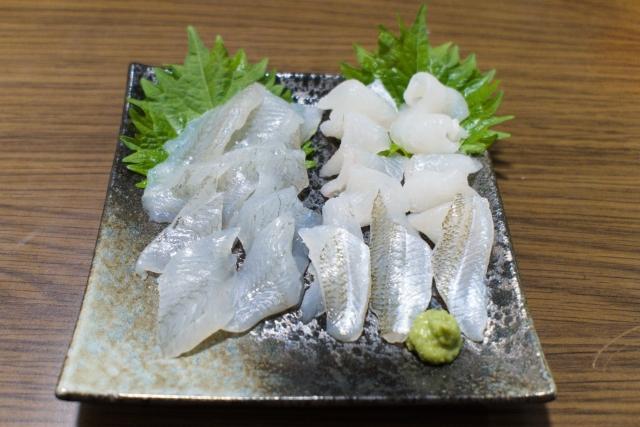 ヒラメとキスの刺身